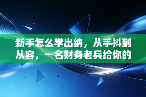 新手怎么学出纳，从手抖到从容，一名财务老兵给你的实操避坑指南