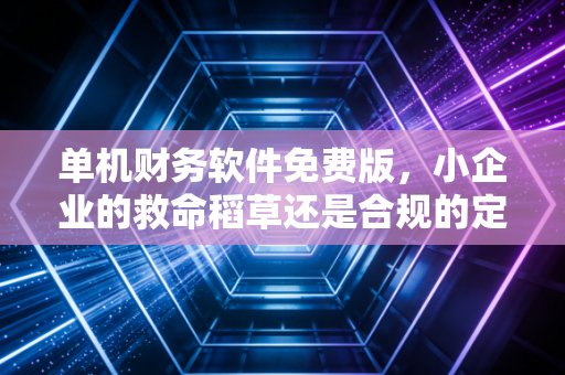 单机财务软件免费版,小企业的救命稻草还是合规的定时炸弹?