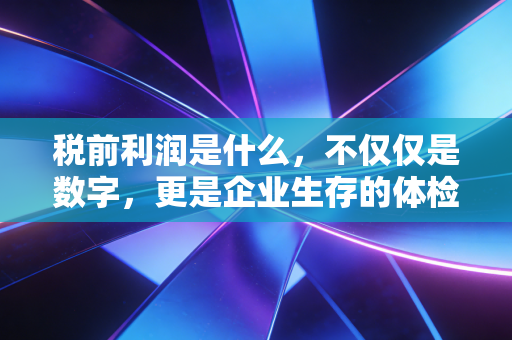税前利润是什么,不仅仅是数字,更是企业生存的体检报告