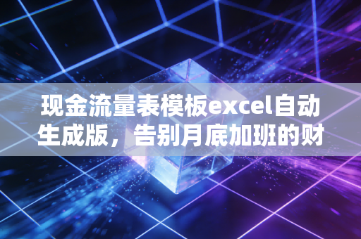 现金流量表模板excel自动生成版，告别月底加班的财务神器