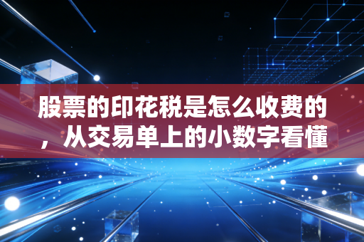 股票的印花税是怎么收费的，从交易单上的小数字看懂资本市场的大逻辑