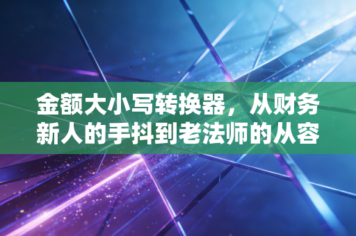 金额大小写转换器，从财务新人的手抖到老法师的从容
