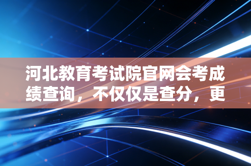河北教育考试院官网会考成绩查询,不仅仅是查分,更是对未来职业规划的第一次审计