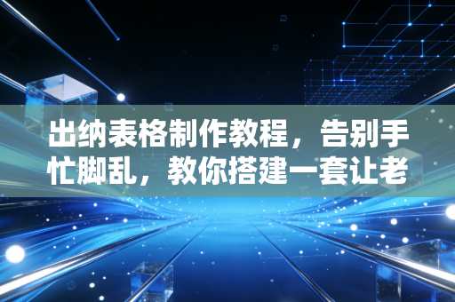 出纳表格制作教程,告别手忙脚乱,教你搭建一套让老板满意的资金管理体系