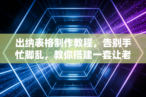 出纳表格制作教程，告别手忙脚乱，教你搭建一套让老板满意的资金管理体系