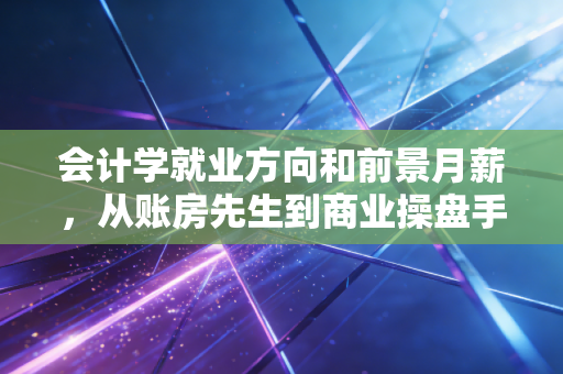 会计学就业方向和前景月薪,从账房先生到商业操盘手的进阶之路