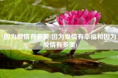 详细阅读:因为爱情有多美(因为爱情有幸福和因为爱情有多美) 因为爱情有多美(因为爱情有幸福和因为爱情有多美)