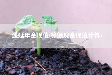 递延年金现值(等额现金现值计算)