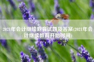 2021年会计继续教育试题及答案(2021年会计继续教育开始时间)