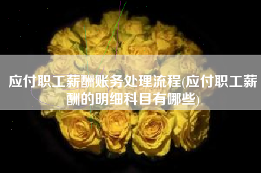 应付职工薪酬账务处理流程(应付职工薪酬的明细科目有哪些)