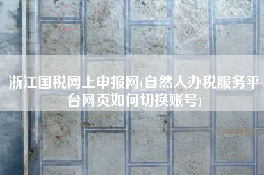 详细阅读:浙江国税网上申报网(自然人办税服务平台网页如何切换账号) 浙江国税网上申报网(自然人办税服务平台网页如何切换账号)