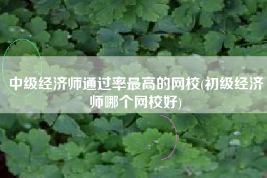 中级经济师通过率最高的网校(初级经济师哪个网校好)