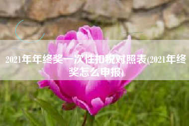 详细阅读:2021年年终奖一次性扣税对照表(2021年终奖怎么申报) 2021年年终奖一次性扣税对照表(2021年终奖怎么申报)
