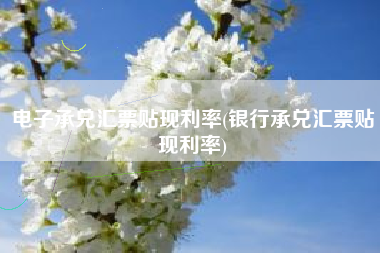 电子承兑汇票贴现利率(银行承兑汇票贴现利率)