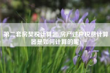 第二套房契税计算器(房产过户税费计算器是如何计算的呢)