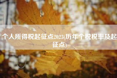 个人所得税起征点2023(历年个税税率及起征点)