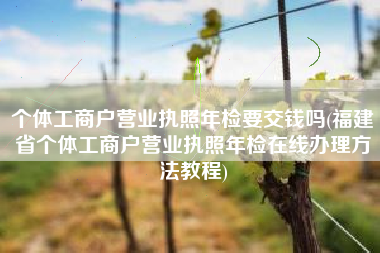 详细阅读:个体工商户营业执照年检要交钱吗(福建省个体工商户营业执照年检在线办理方法教程) 个体工商户营业执照年检要交钱吗(福建省个体工商户营业执照年检在线办理方法教程)