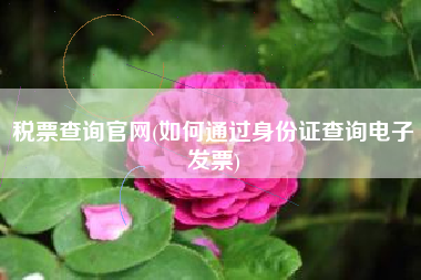 税票查询官网(如何通过身份证查询电子发票)