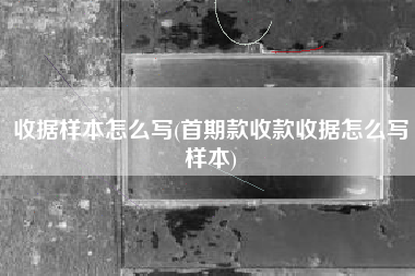 收据样本怎么写(首期款收款收据怎么写样本)