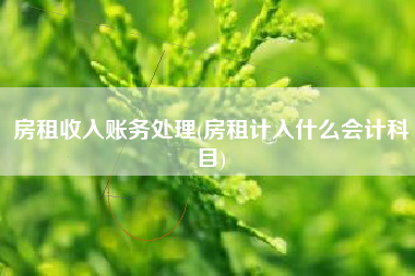 房租收入账务处理(房租计入什么会计科目)