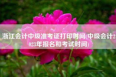 浙江会计中级准考证打印时间(中级会计2023年报名和考试时间)