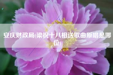 安庆财政局(梁祝十八相送歌曲原唱是哪位)