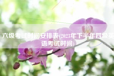 六级考试时间安排表(2023年下半年四级英语考试时间)