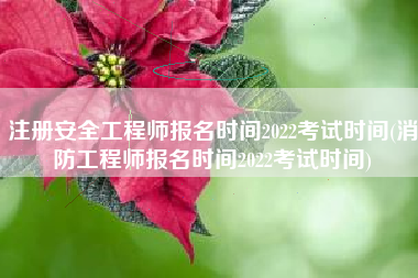 注册安全工程师报名时间2022考试时间(消防工程师报名时间2022考试时间)