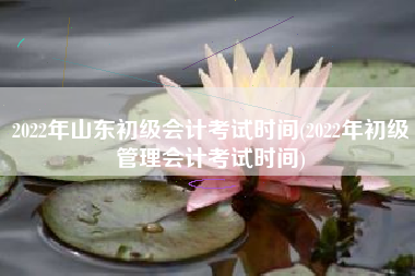 2022年山东初级会计考试时间(2022年初级管理会计考试时间)