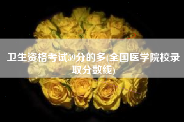 卫生资格考试59分的多(全国医学院校录取分数线)