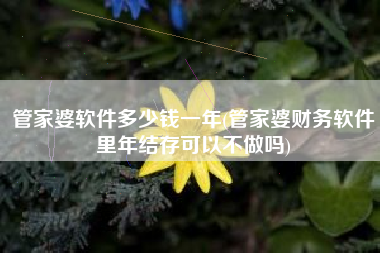 详细阅读:管家婆软件多少钱一年(管家婆财务软件里年结存可以不做吗) 管家婆软件多少钱一年(管家婆财务软件里年结存可以不做吗)