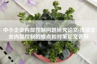 中小企业内部控制问题研究论文(浅谈企业内部控制的难点和对策论文答辩)