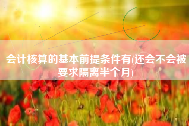 详细阅读:会计核算的基本前提条件有(还会不会被要求隔离半个月) 会计核算的基本前提条件有(还会不会被要求隔离半个月)