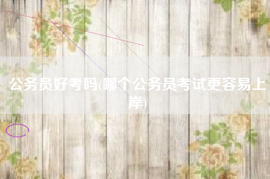 公务员好考吗(哪个公务员考试更容易上岸)