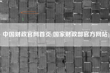中国财政官网首页(国家财政部官方网站)