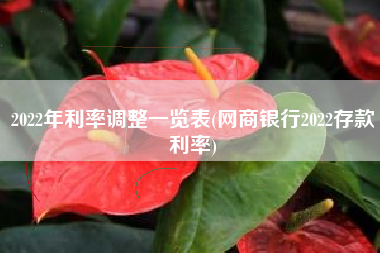 2022年利率调整一览表(网商银行2022存款利率)