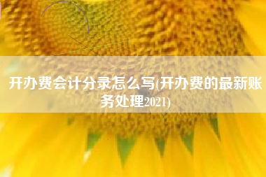 详细阅读:开办费会计分录怎么写(开办费的最新账务处理2021) 开办费会计分录怎么写(开办费的最新账务处理2021)