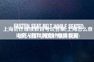 上海会计继续教育考试答案(上海怎么查询个人每年的会计继续教育)