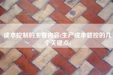 成本控制的主要内容(生产成本管控的几个关键点)