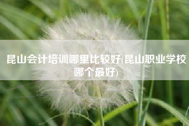 昆山会计培训哪里比较好(昆山职业学校哪个最好)