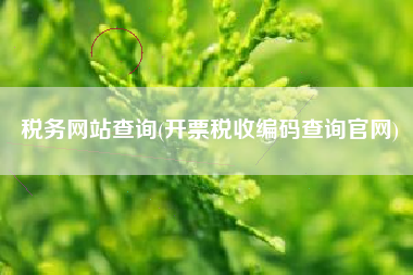 税务网站查询(开票税收编码查询官网)