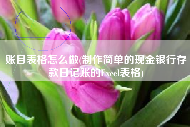 账目表格怎么做(制作简单的现金银行存款日记账的Excel表格)