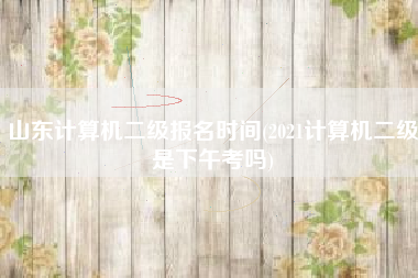 山东计算机二级报名时间(2021计算机二级是下午考吗)