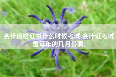 详细阅读:会计资格证书什么时候考试(会计证考试是每年的几月份啊) 会计资格证书什么时候考试(会计证考试是每年的几月份啊)