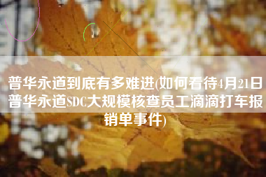 普华永道到底有多难进(如何看待4月21日普华永道SDC大规模核查员工滴滴打车报销单事件)