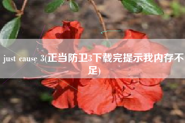 详细阅读:just cause 3(正当防卫3下载完提示我内存不足) just cause 3(正当防卫3下载完提示我内存不足)