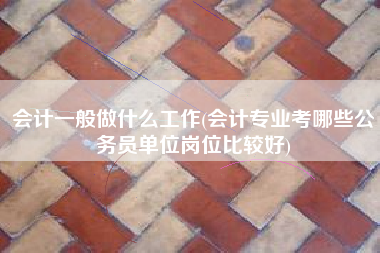 会计一般做什么工作(会计专业考哪些公务员单位岗位比较好)