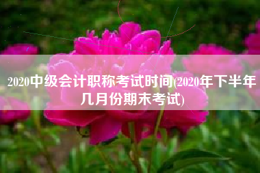 详细阅读:2020中级会计职称考试时间(2020年下半年几月份期末考试) 2020中级会计职称考试时间(2020年下半年几月份期末考试)