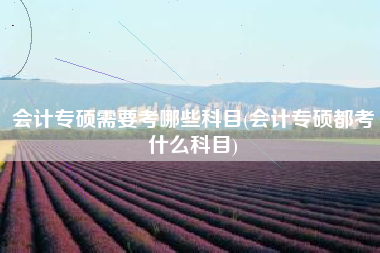 会计专硕需要考哪些科目(会计专硕都考什么科目)