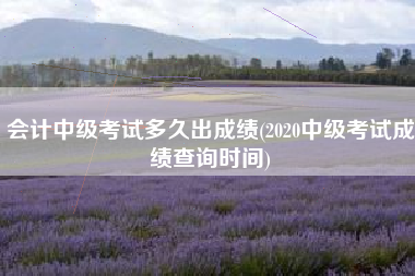 会计中级考试多久出成绩(2020中级考试成绩查询时间)